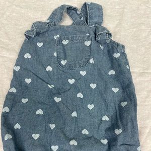 Carters Jean hearts baby girl summer infant romper